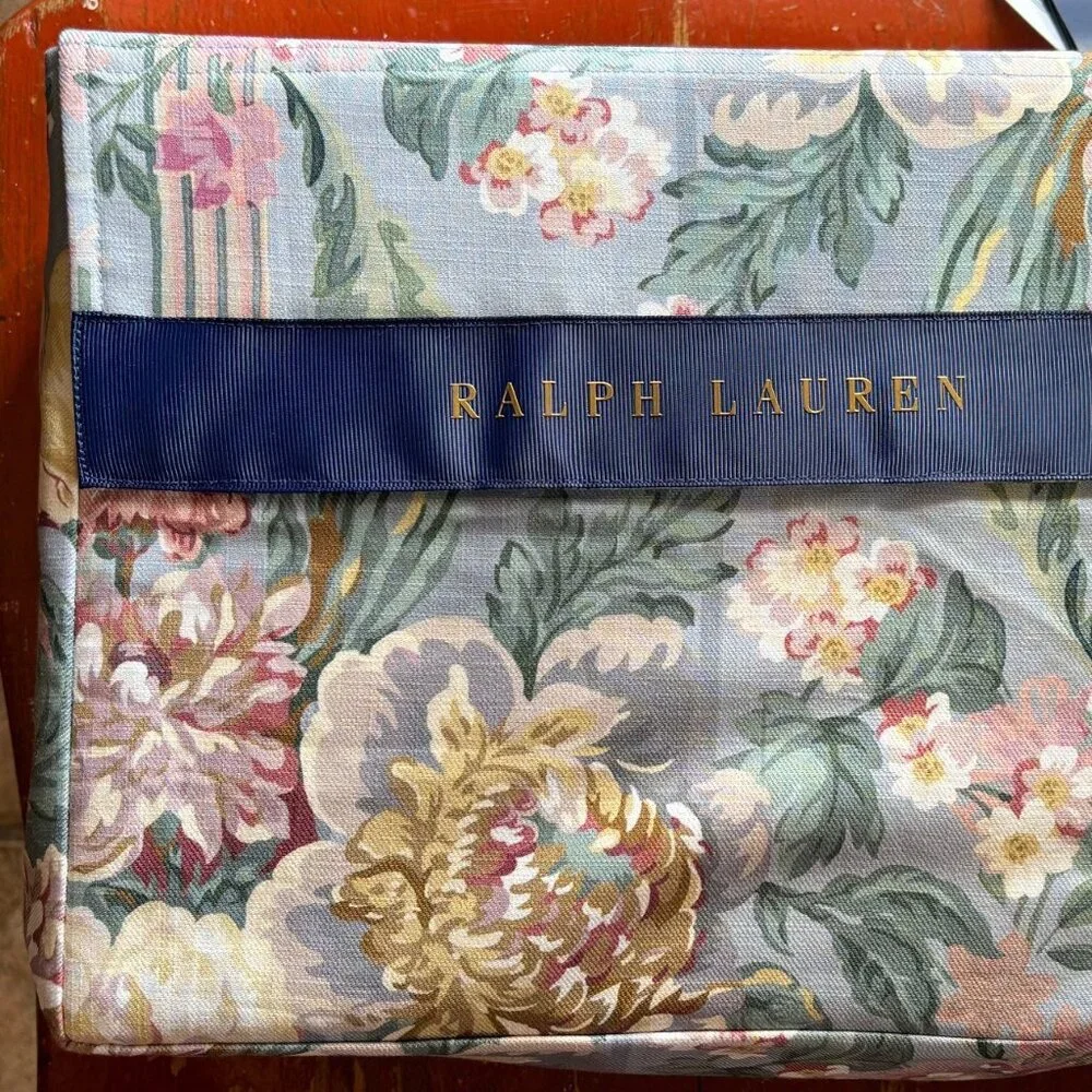 New Ralph Lauren ADALIA Large Floral FULL/QUEEN Size Duvet Cover 100% Cotton - Picture 2 of 8
